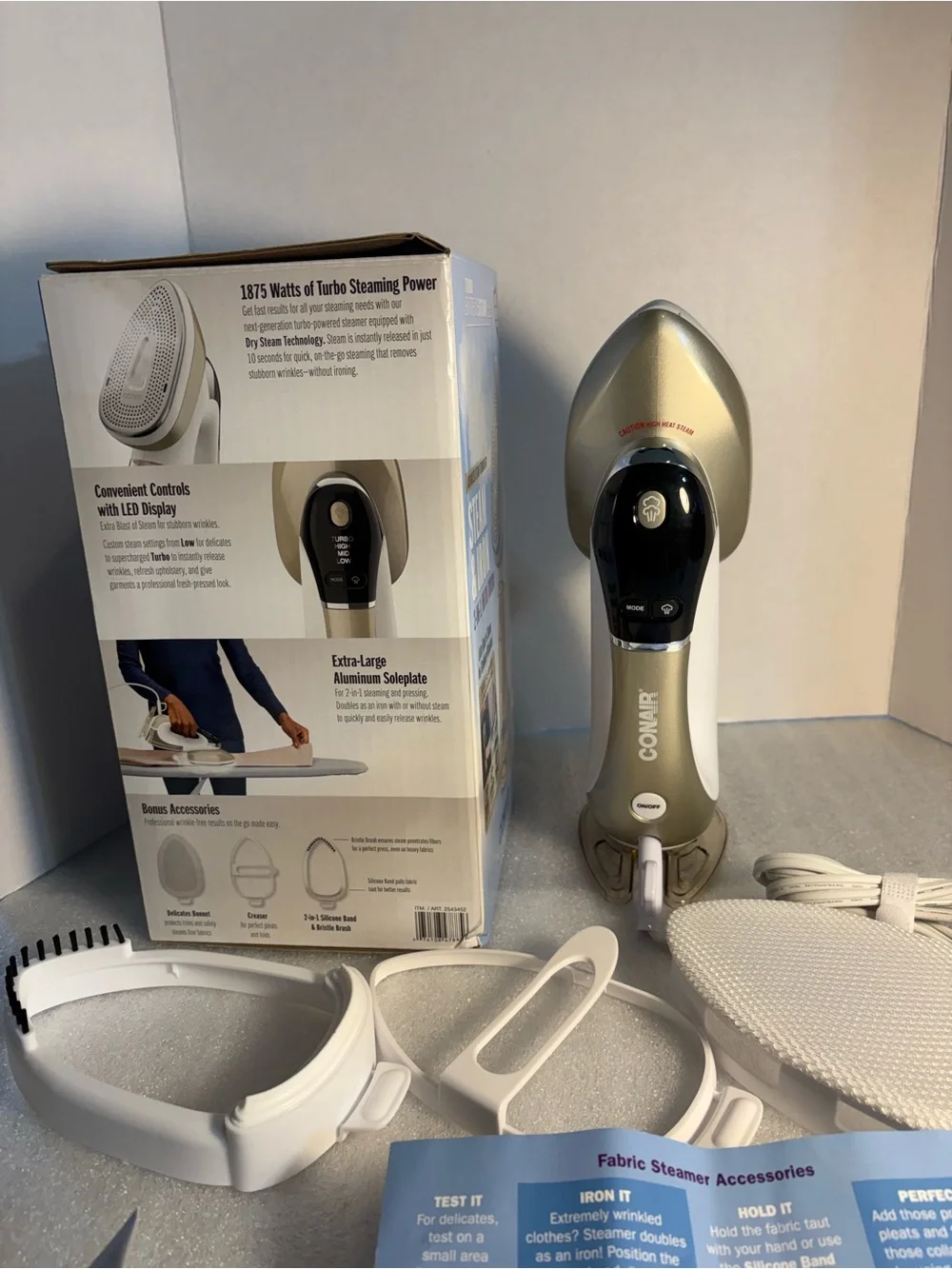 Conair Kids 2-in-1 Steam & Iron Handheld Steamer — White/Clear